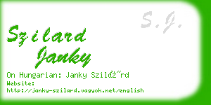 szilard janky business card